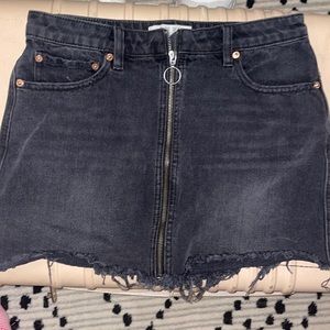 Free people size 27 high waisted black skirt